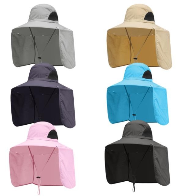 quickdry sun protection cap with neck cover