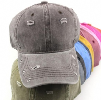 pigment dyed cotton twill broken washed cap