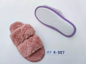 open toed women winter slipper