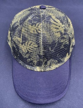 print trucker mesh 6 panel cap