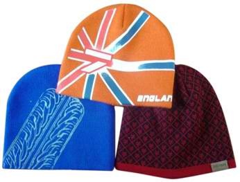 winter knitted printing acrylic beanie hats