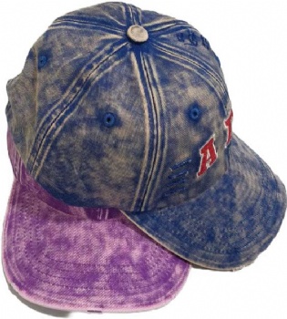 tie dye washed embroidery cap